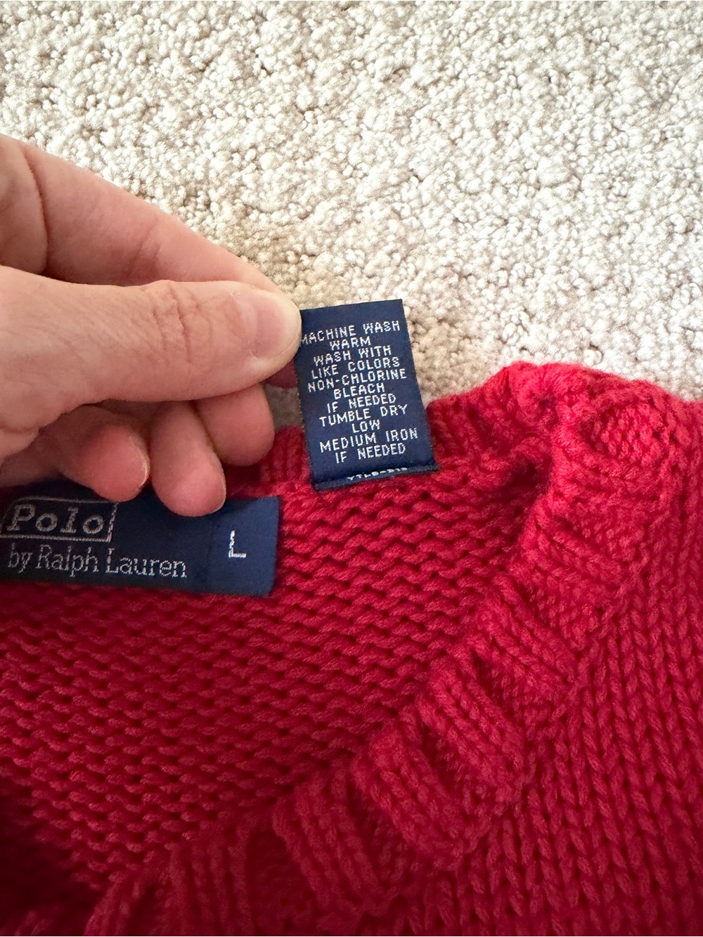 Polo Ralph Lauren Red American Flag Crewneck Sweater EUC - Picture 3 of 4